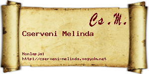 Cserveni Melinda névjegykártya