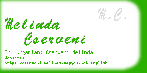 melinda cserveni business card